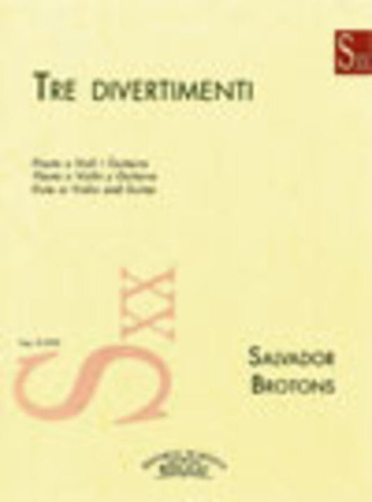 Tre Divertimenti Op 68 Flute (Or Violin)/Guitar Book