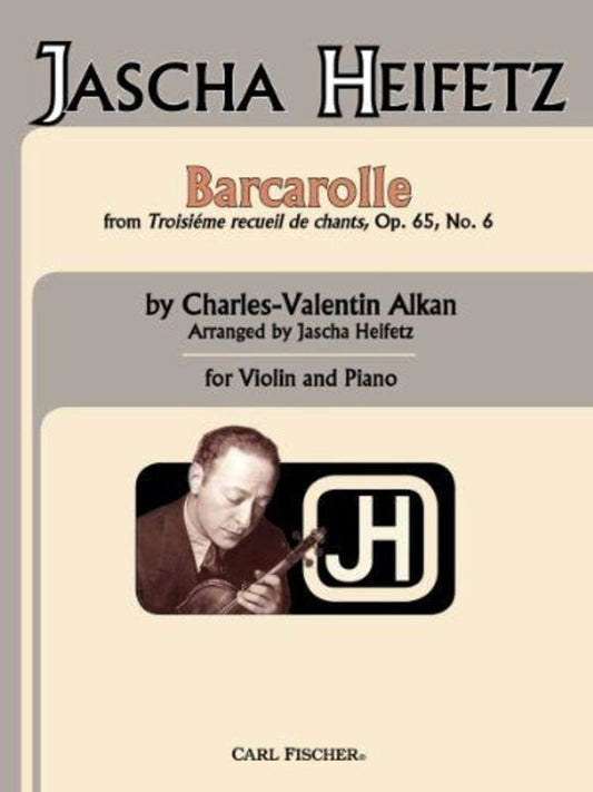 Barcarolle Op 65 Ed Heifetz Violin/Piano (Softcover Book)