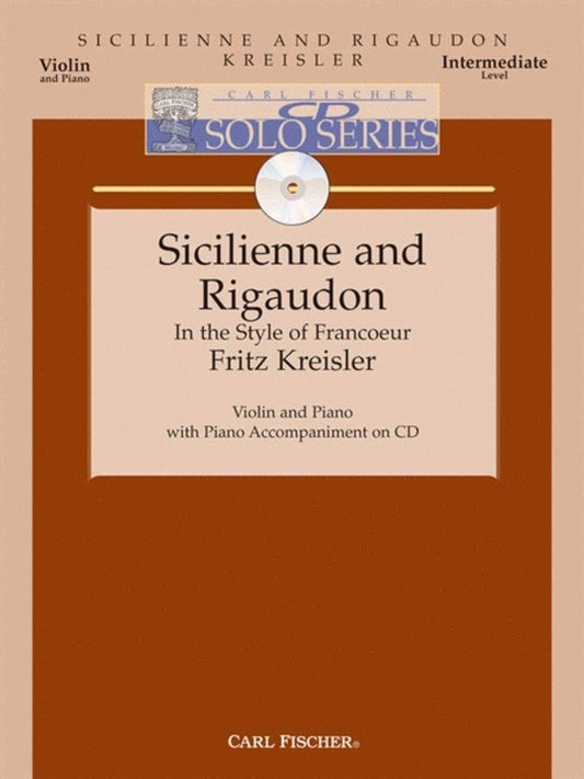 Sicilienne And Rigaudon Violin/Piano Book/CD Book