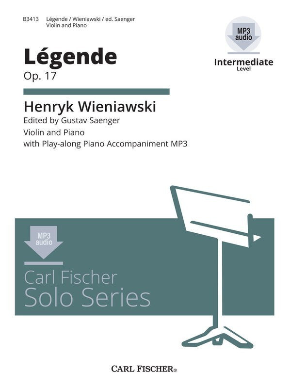 Wieniawski - Legende Op 17 Violin/Piano Book/Mp3 (Softcover Book/Online Audio) Book
