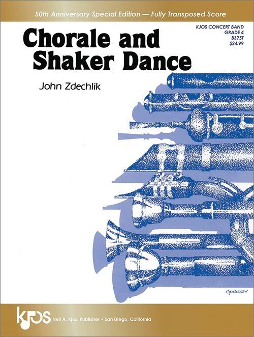 Chorale and Shaker Dance - Fully Transposed Score by John Zdechlik, 52 Pages, Kjos Concert Band Series