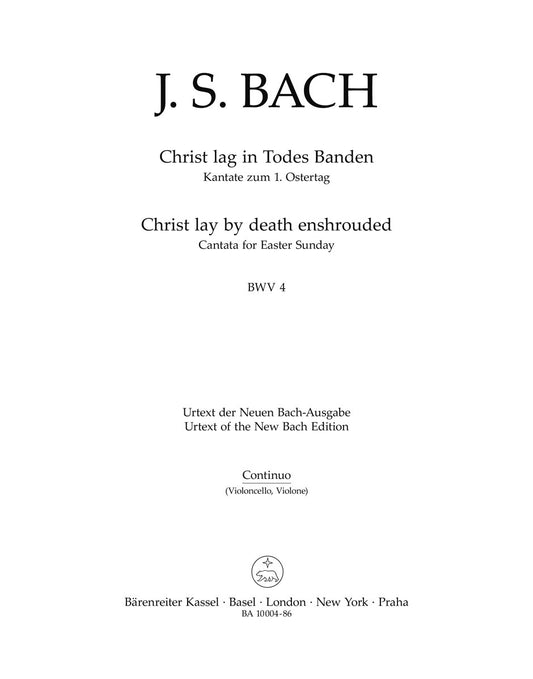 Christ Lay By Death Enshrouded BWV 4