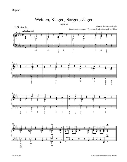 Cantata 12 for Full Orchestra Sheet Music