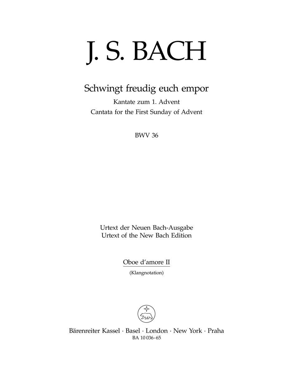 Schwingt Freudig Euch Empor BWV 36