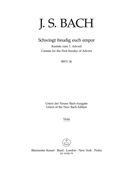 Schwingt Freudig Euch Empor BWV 36