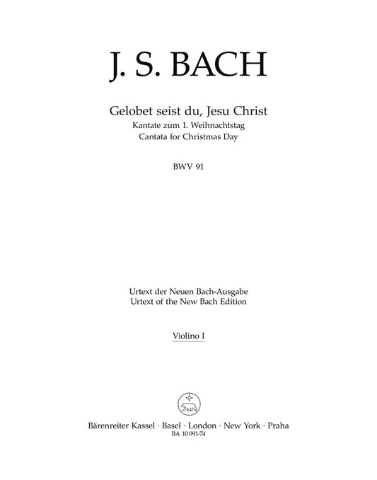 Gelobet Seist Du, Jesu Christ BWV 91