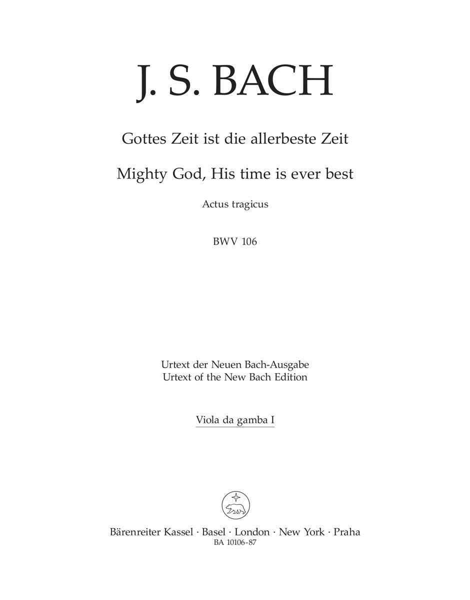 CANTATA 106 GAMBA 2 Sheet Music for Flexi and Small Ensemble