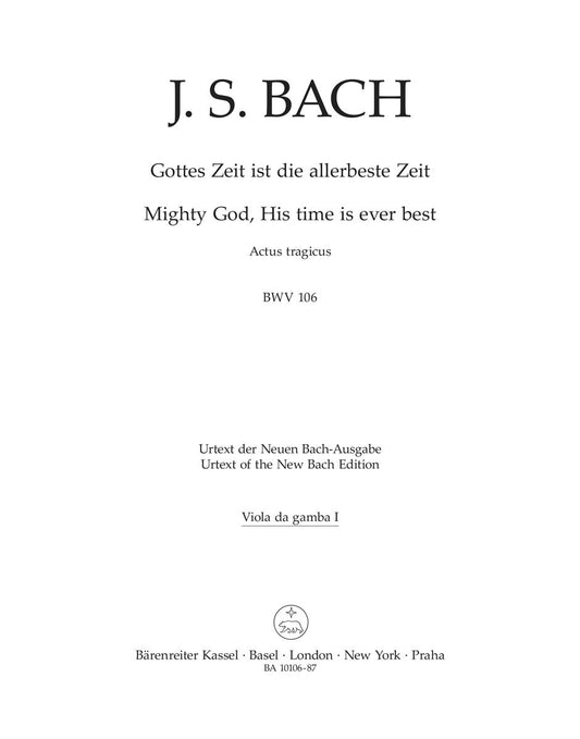 CANTATA 106 GAMBA 2 Sheet Music for Flexi and Small Ensemble