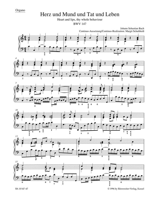 Heart And Lips, Thy Whole Behaviour BWV 147