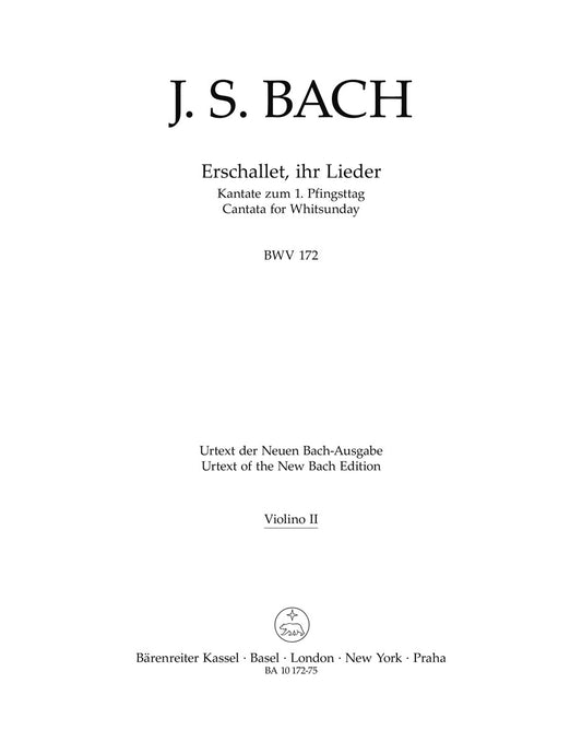Erschallet, Ihr Lieder BWV 172