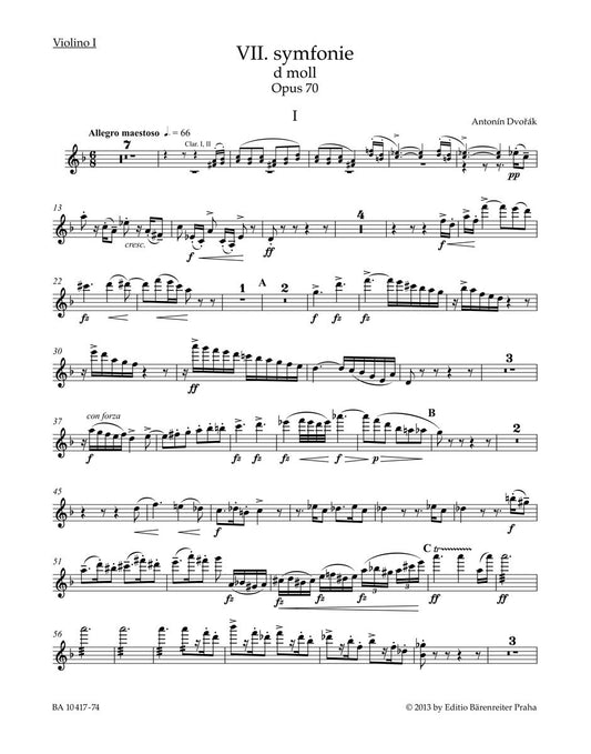 Symphony No 7 Op 70 Violin 2 Sheet Music for Full Orchestra
