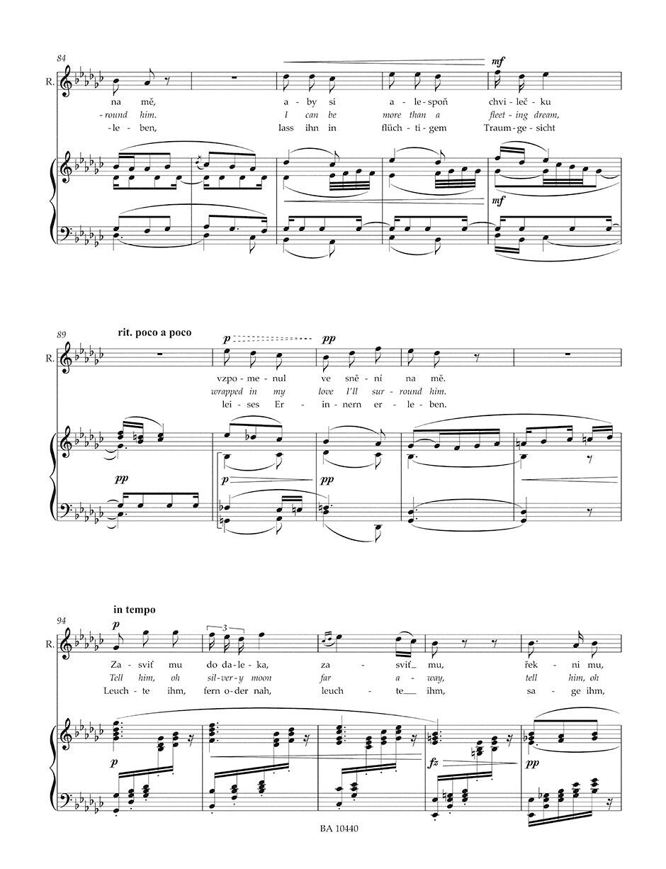 Rusalka's Song to the Moon for Soprano and Piano - Critical Edition by Bärenreiter — view 3