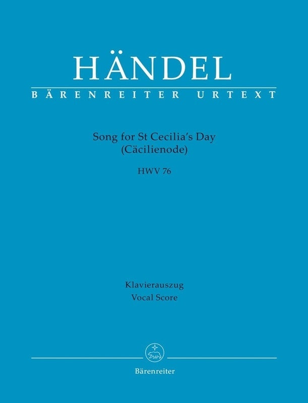 Handel - Song For St Cecilias Day Vocal Score Softcover Book (Classical Vocal)