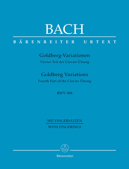 Goldberg Variations BWV 988 for Piano - Bach Barenreiter BA10848