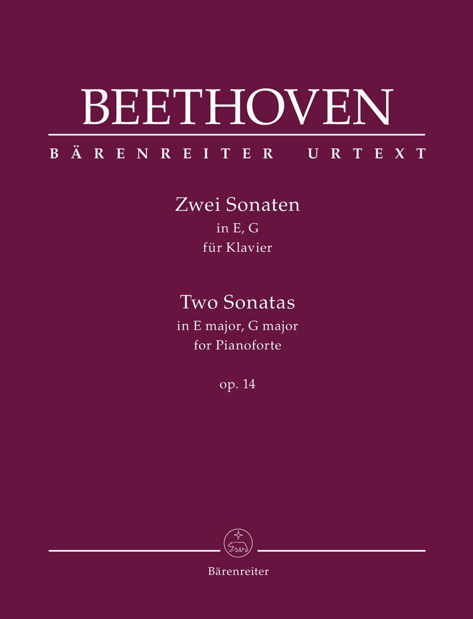 Beethoven Two Piano Sonatas Op. 14 Sheet Music
