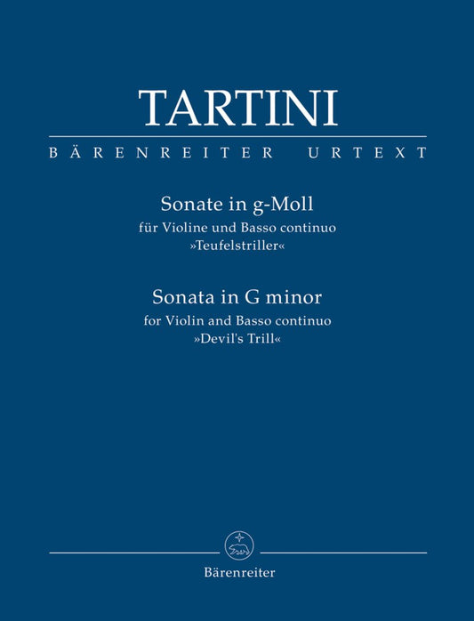 Tartini: Sonata in G Minor (Devil's Trill) — Violin & Piano, Urtext (Bärenreiter)