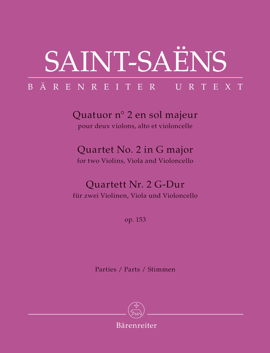 Quartet For Two Violins, Viola And Violoncello No. 2 In G Major Op. 153