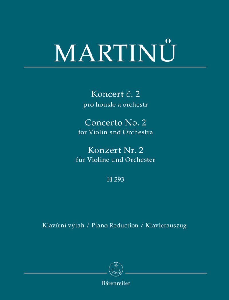 Martinů: Violin Concerto No. 2, H. 293 — Violin & Piano (Bärenreiter)