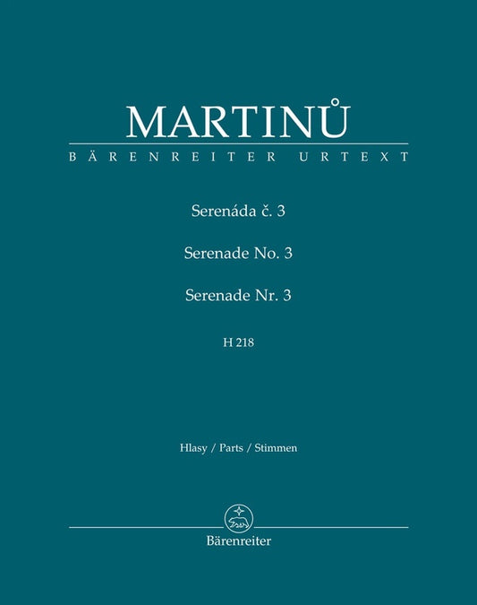Martinu - Serenade No 3 H 218 Set Of Parts