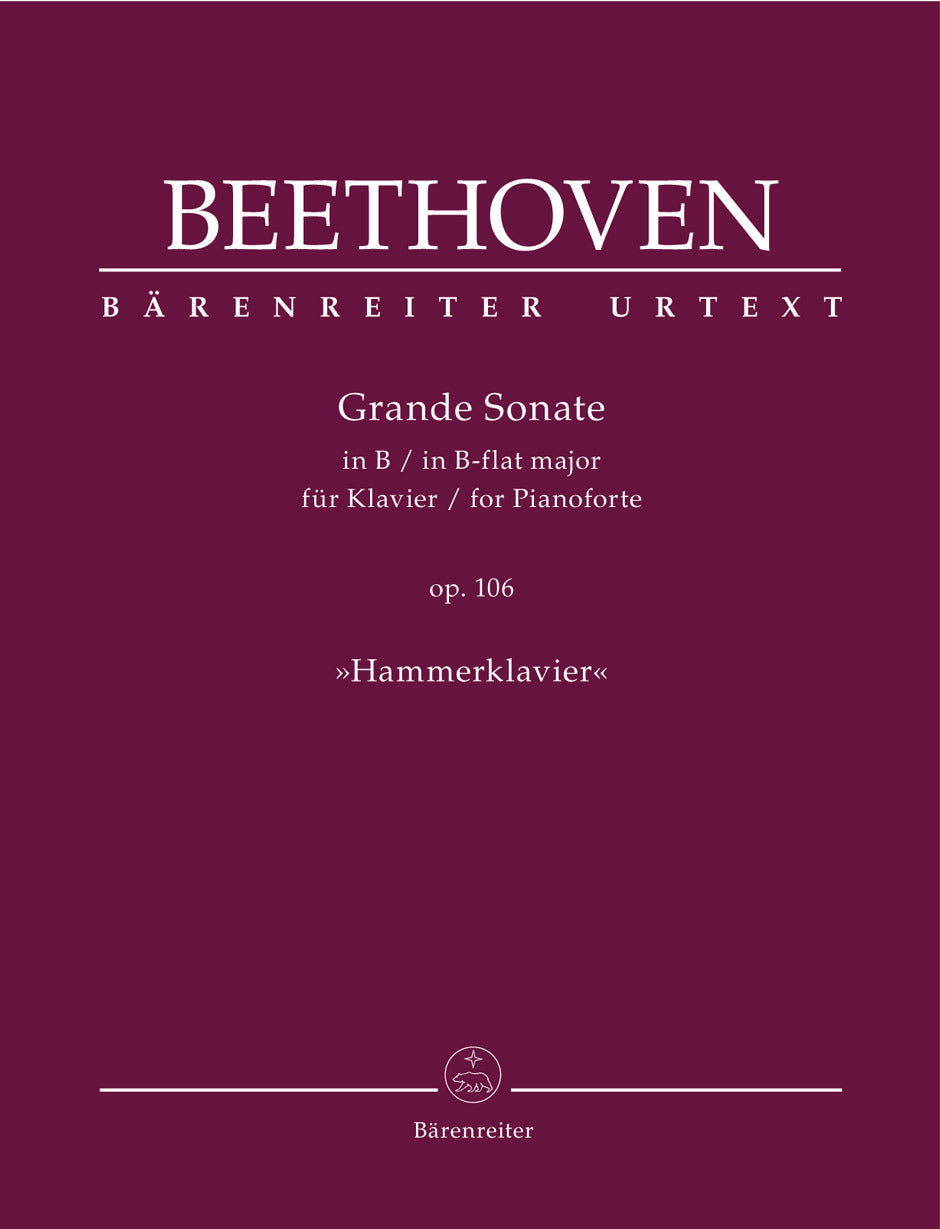 Grande Sonate For Pianoforte B-Flat Major Op. 106 "Hammerklavier"