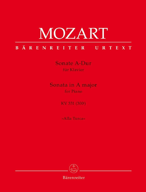 Mozart Piano Sonata in A Major K 331 - Barenreiter BA11816 Sheet Music