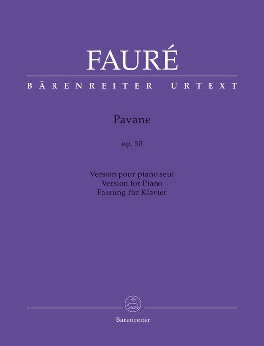 Faure - Pavane Op 50 For Piano Urtext Softcover Book (Piano)