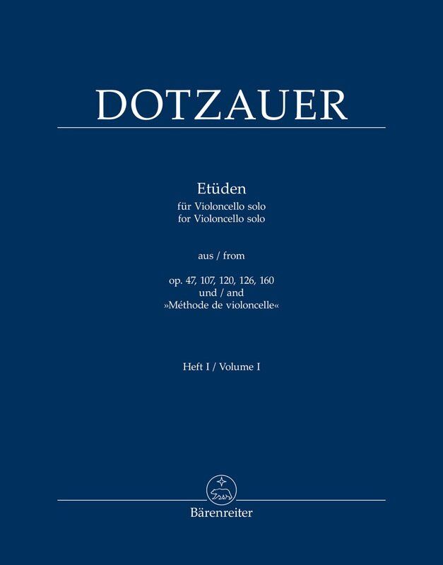 Dotzauer Etudes for Cello Solo Volume 1, Friedrich Dotzauer, Barenreiter, 40 Pages