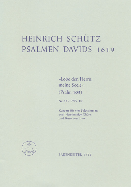 Konzert "Lobe Den Herrn, Meine Seele" Swv 39