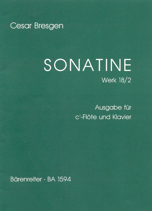 Sonatina in F Op 18 No 2 for Recorder and Piano Sheet Music