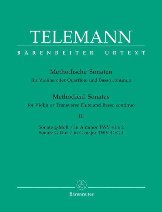 Methodical Sonatas For Violin (Flute) And Bc