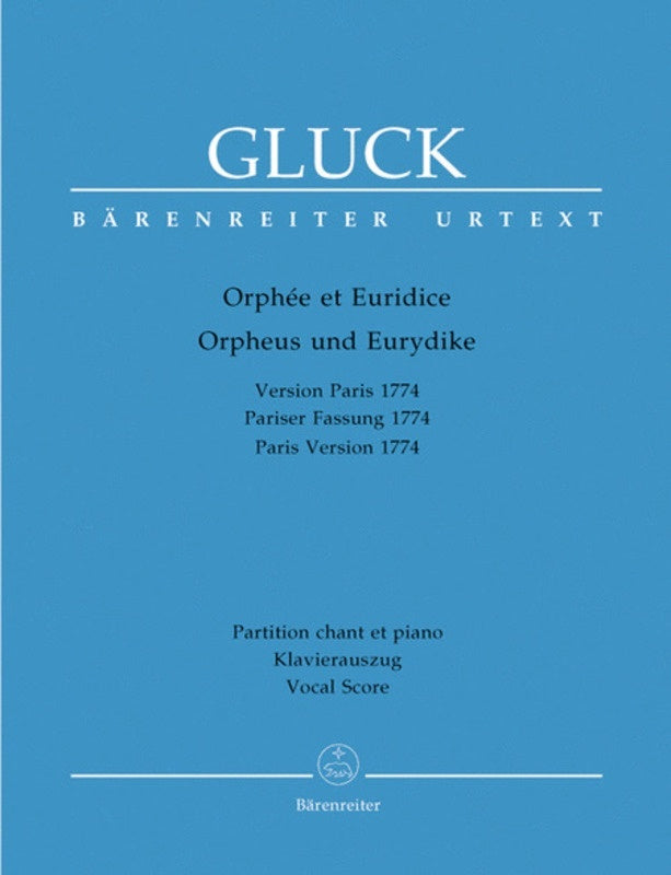 Orphee Et Euridice Fr / Ger Paris Versio 1774