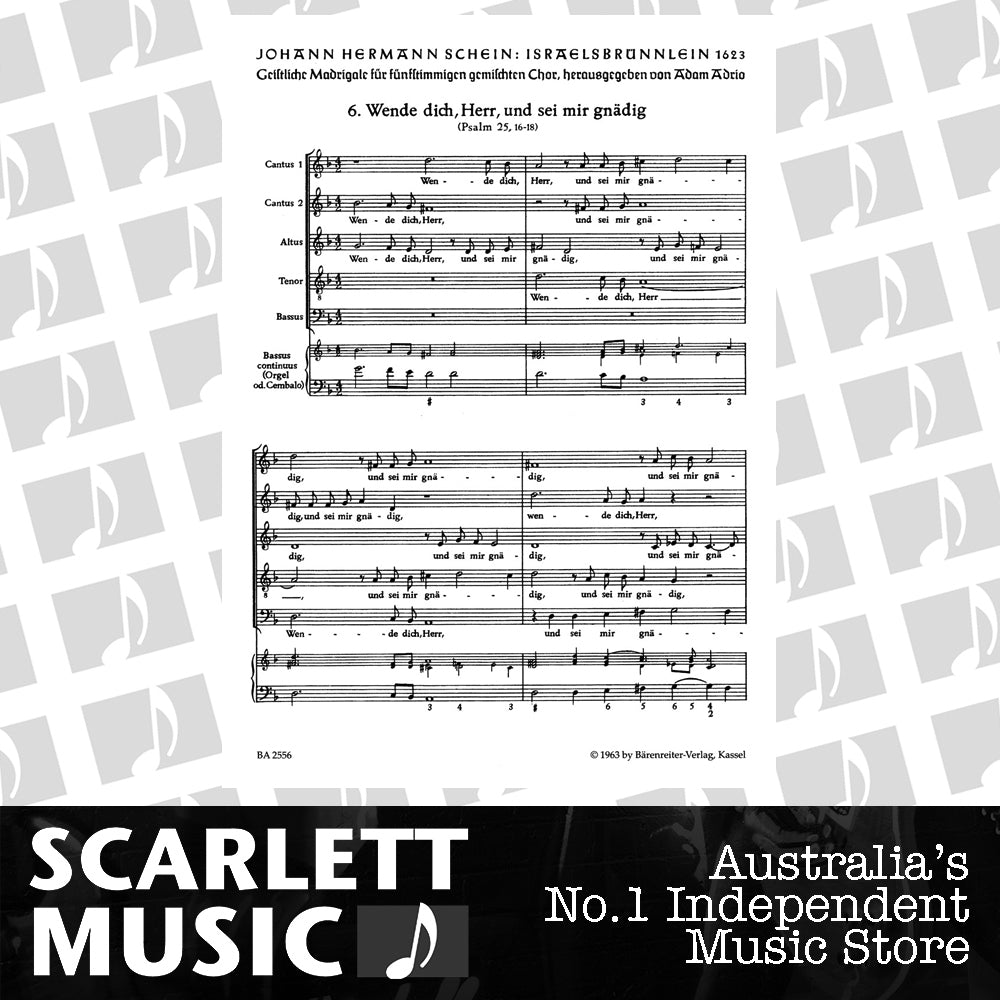 Wende Dich Herr und Sei Mir Gnadig SSATB Choral Sheet Music — view 2