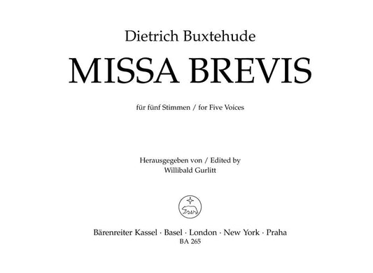 Missa Brevis For Five Voices