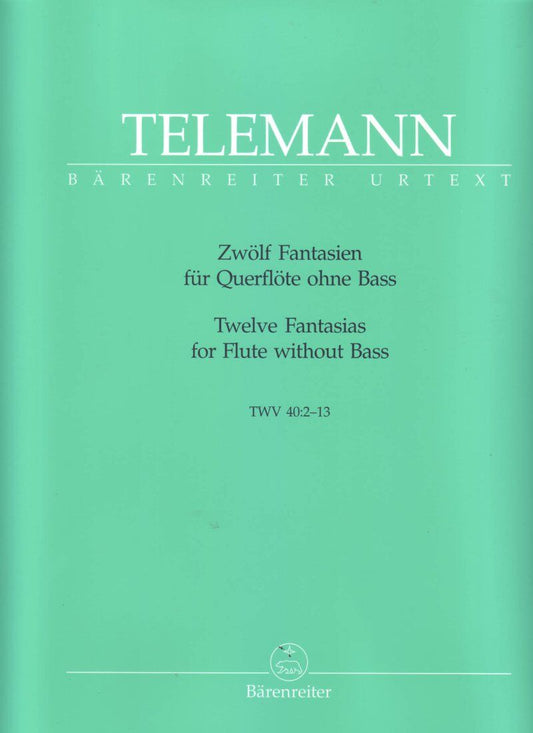 Telemann - 12 Fantasies for Flute Solo, Barenreiter, 25 Pages, Urtext Series