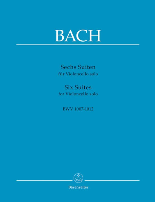 Bach - 6 Suites BWV 1007-1012 for Cello Solo, Edition by August Wenzinger, Barenreiter, 70 Pages