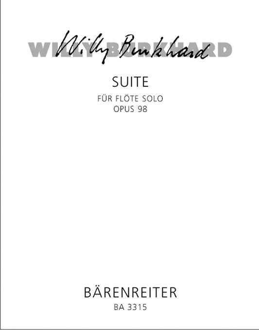 Suite Op 98 1955 Solo Flute Sheet Music