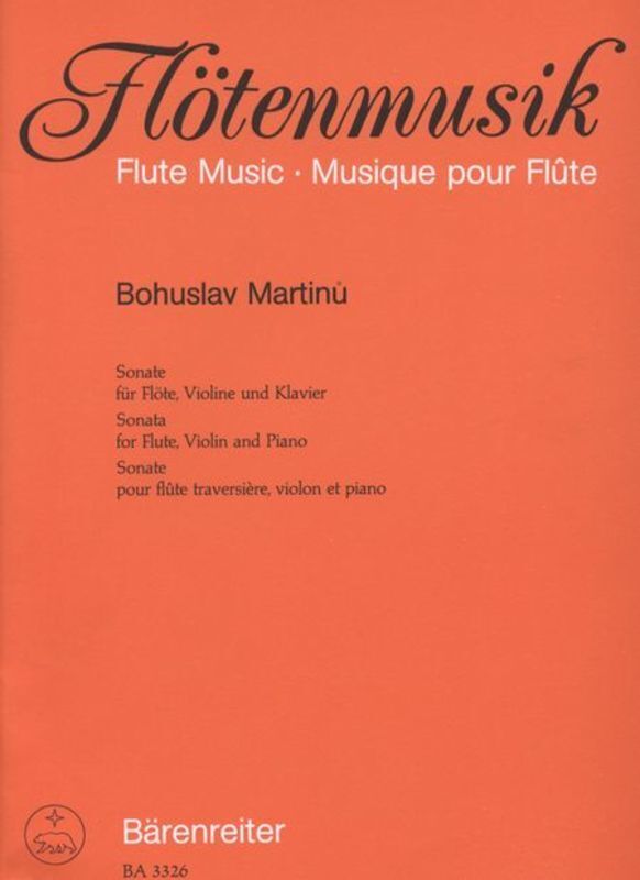 Sonata (1937) Flute Violin Piano Book