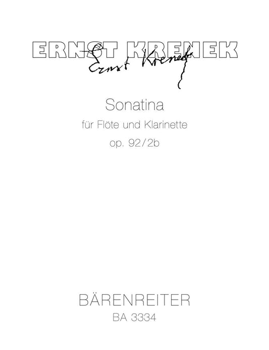 Sonatina Op 92/2B Flute and Clarinet Playing Score