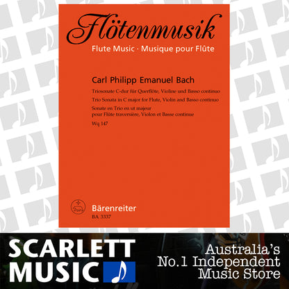 Triosonate Für Flöte, Violine Und Basso Continuo C-Dur Wq 147 — view 2