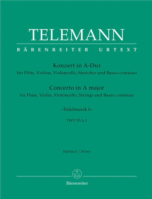 Concerto For Flute, Violin, Violoncello, Strings And Basso Continuo In A Major Twv 53:A 2