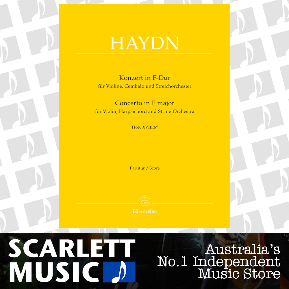Concerto For Violin, Harpsichord And String Orchestra In F Major Hob. Xviii:6* — view 2