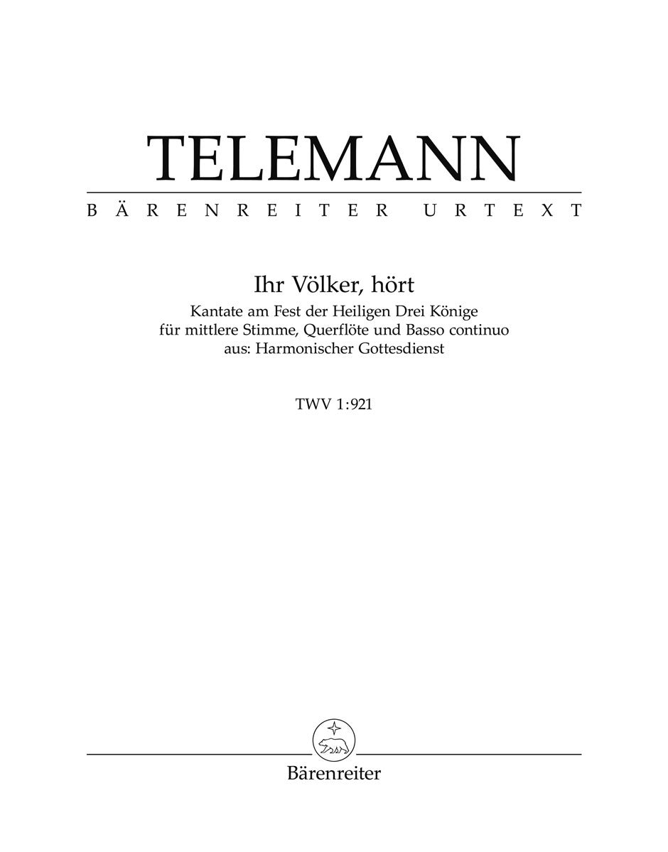 Ihr Völker, Hört Twv 1:921