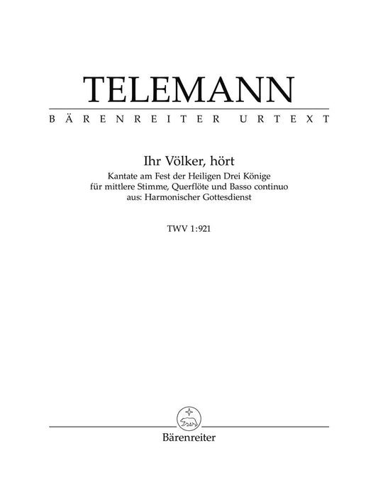 Ihr Völker, Hört Twv 1:921