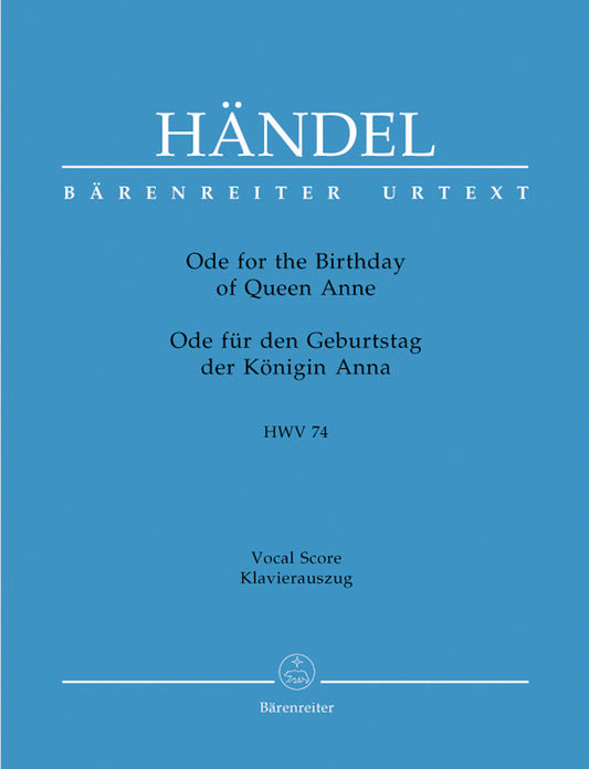 Ode For The Birthday Of Queen Anne Hwv 74