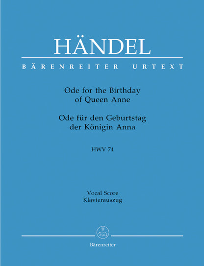 Ode For The Birthday Of Queen Anne Hwv 74