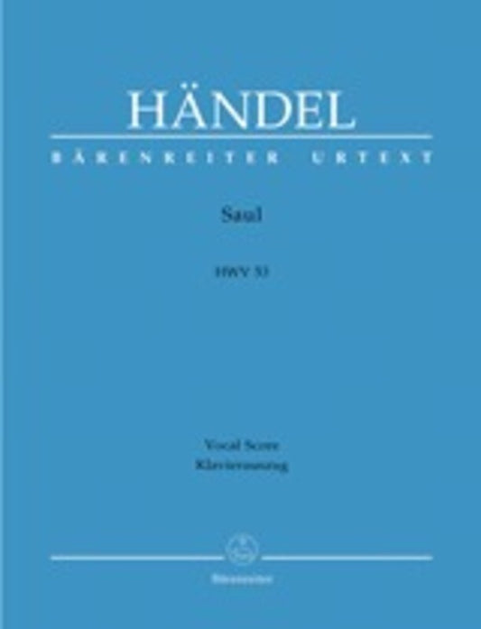 Saul Hwv 53 Vocal Score Ger/Eng Urtext