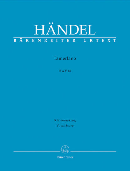 Tamerlano HWV18 Opera Vocal Sheet Music