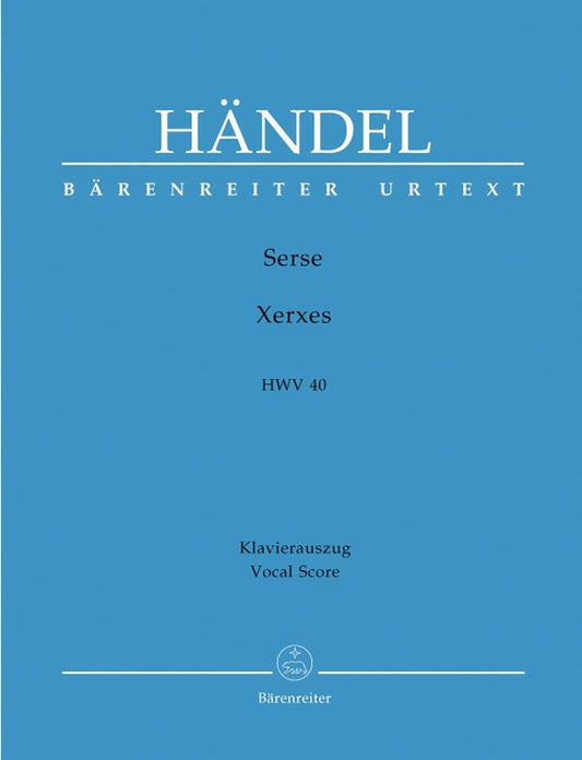 Handel - Xerxes Hwv 40 Vocal Score Ger/Ital Urtext