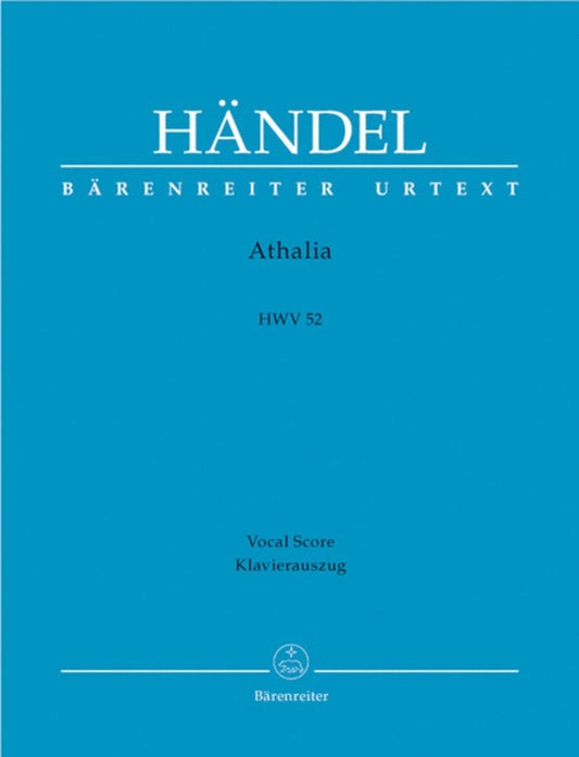 Athalia Hwv 52 Vocal Score Book
