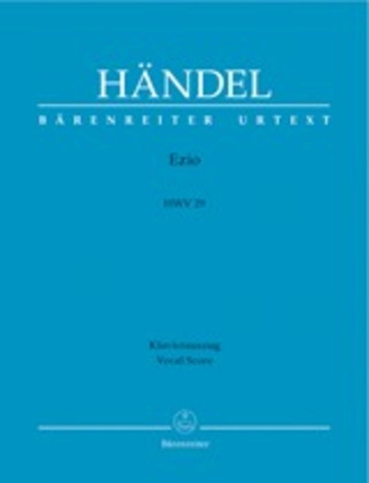 Ezio Hwv 29 Vocal Score Ger/Ital Urtext